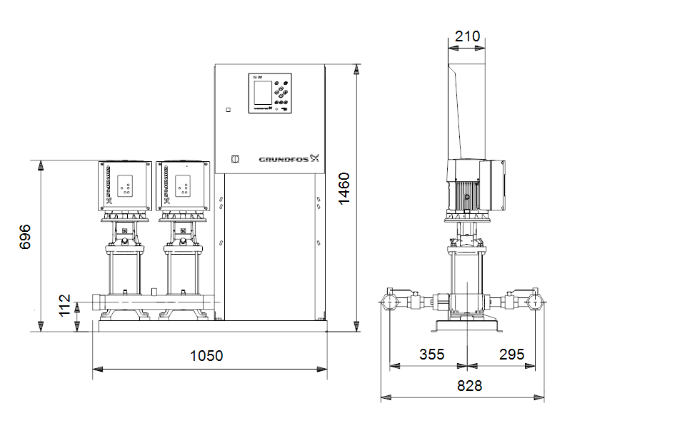 GRUNDFOS Druckerhöhungsanlage Hydro MPC-E 2 CRIE 5-5 Art. 99173786