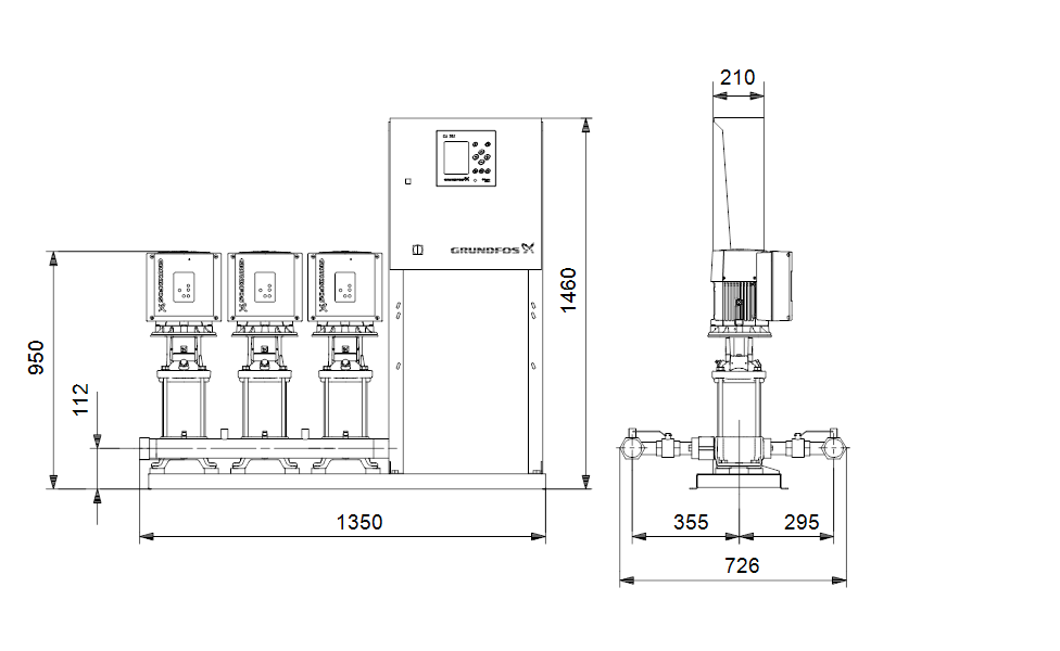 GRUNDFOS Druckerhöhungsanlage Hydro MPC-E 3 CRIE 5-12 Art. 99170114