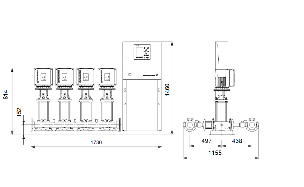 GRUNDFOS Druckerhöhungsanlage Hydro MPC-E 4 CRIE 20-2 Art. 99166929
