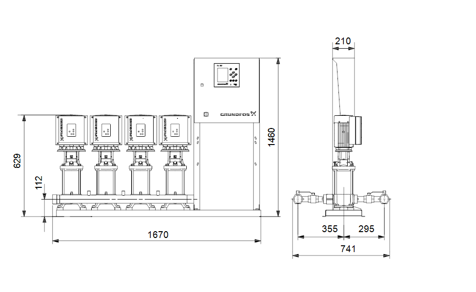 GRUNDFOS Druckerhöhungsanlage Hydro MPC-E 4 CRIE 3-8 Art. 98389615