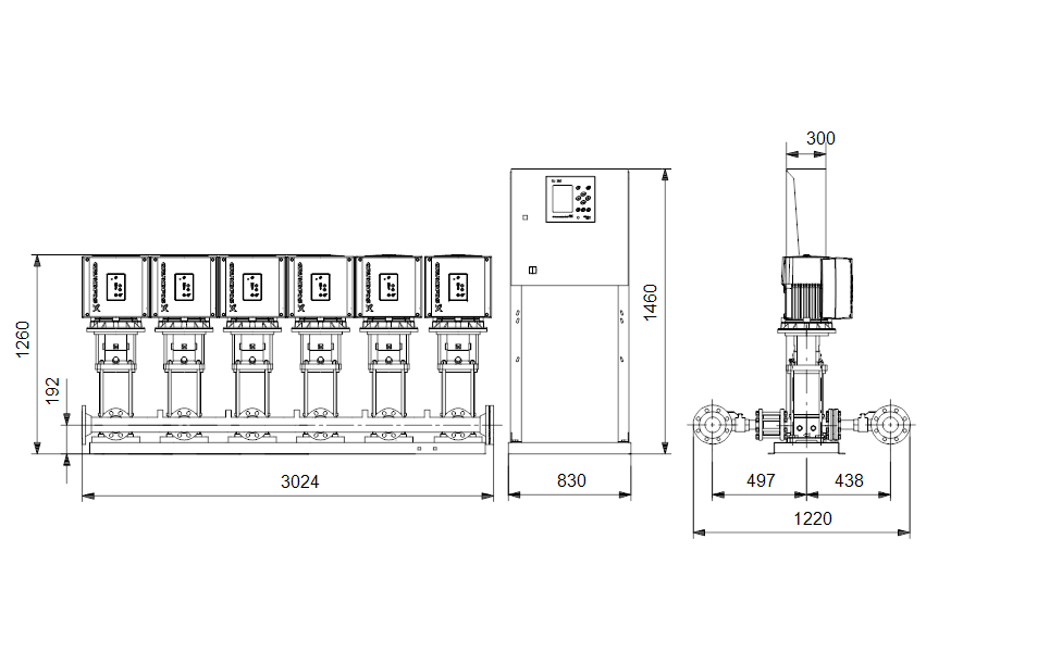 GRUNDFOS Druckerhöhungsanlage Hydro MPC-E 6 CRIE 20-7 Art. 99167109