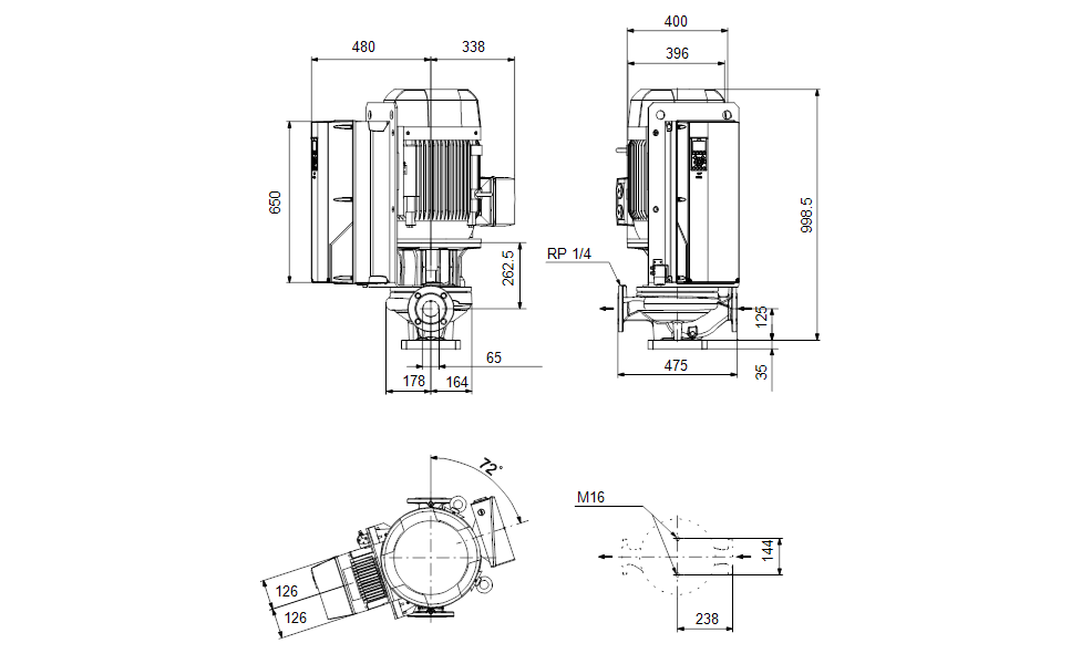 GRUNDFOS Einstufige Inlinepumpe TPE 65-930/2 SC-A-F-A-BQQE-RW1 -Art. 99474584