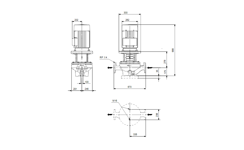 GRUNDFOS Einstufige Inlinepumpe TP 100-200/4 A3-F-Y-DAQF-MW3 -Art. 99087419