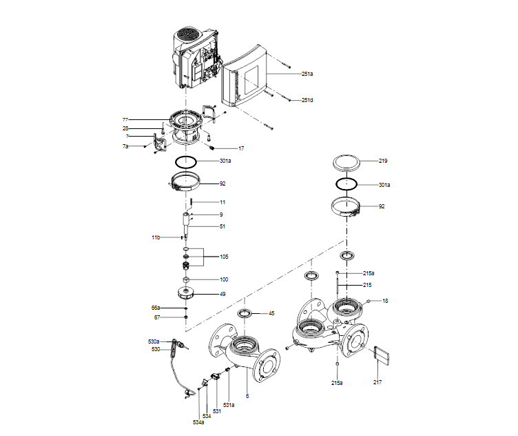 GRUNDFOS INLINEPUMPE TPE2 40-180 N-A-F-I-BQQE-FYC -Art. 98416424