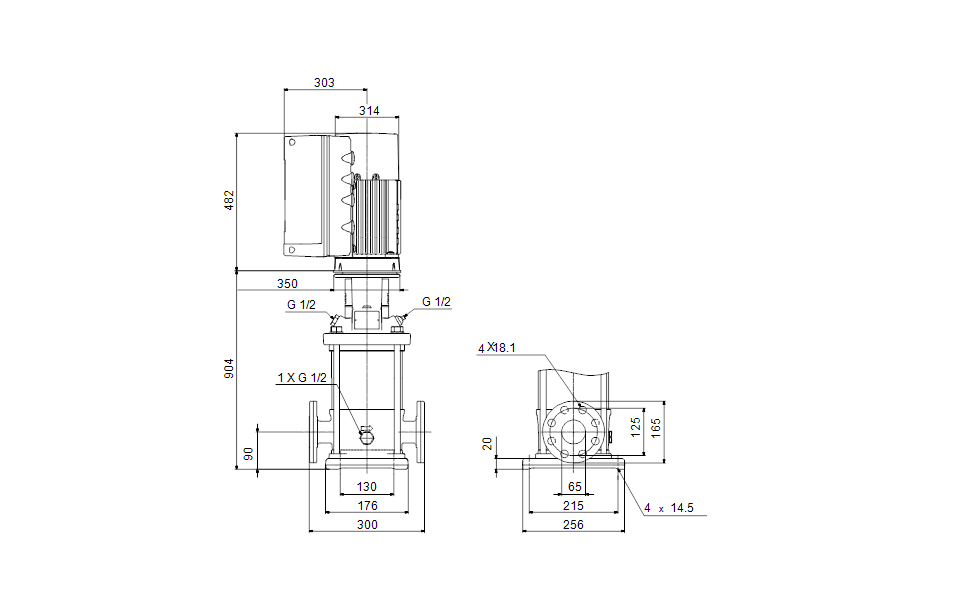 GRUNDFOS Kreiselpumpe CRE 3-3 A-A-A-E-HQQE -Art. 93146456