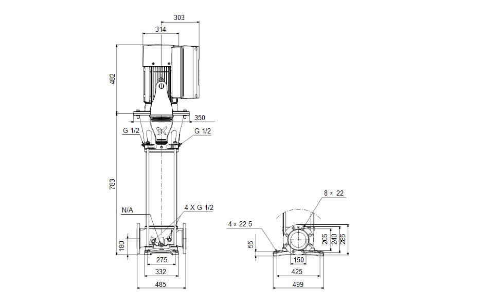 GRUNDFOS Kreiselpumpe CRNE 125-1-1 N-F-A-E-HQQE -Art. 92959092