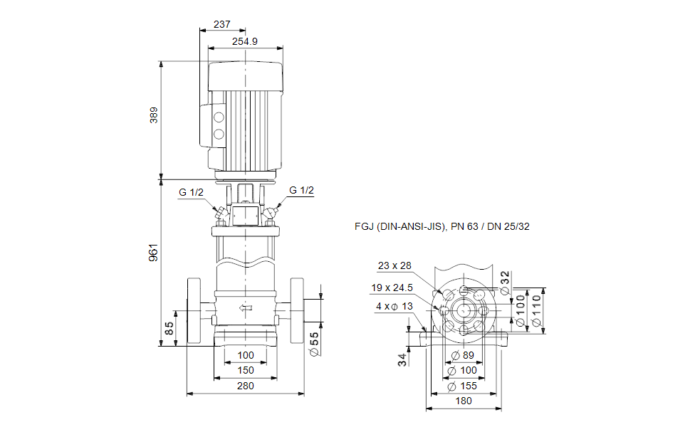 GRUNDFOS Kreiselpumpe CRNE 5-24 S-P-A-E-HQQE -Art. 99051844