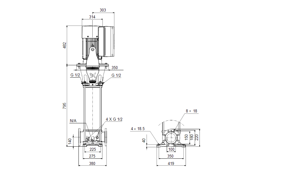 GRUNDFOS Kreiselpumpe CRNE 95-2-2 A-F-A-V-HQQV -Art. 92959036