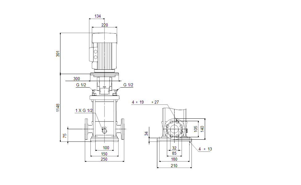 GRUNDFOS Kreiselpumpe CRN 5-32 A-FGJ-A-V-HQQV -Art. 96514172