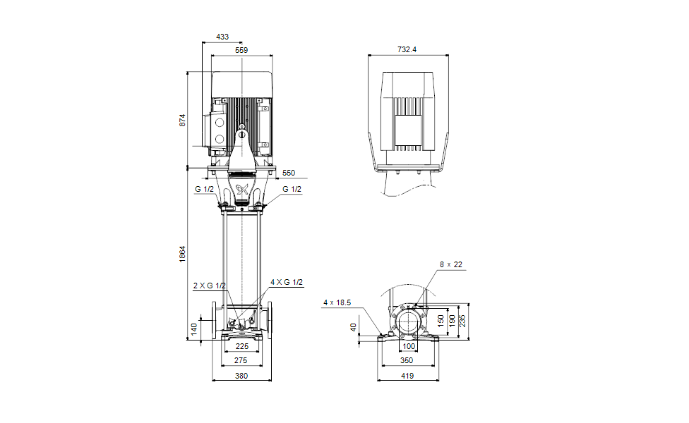 GRUNDFOS Kreiselpumpe CRN 95-12 A-F-A-E-HQQE -Art. 92905837