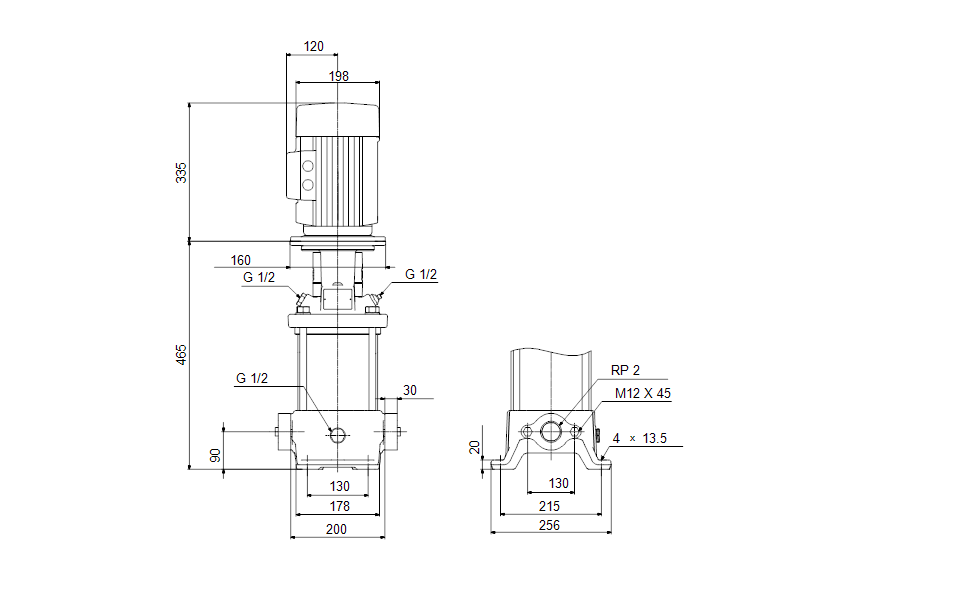 GRUNDFOS Kreiselpumpe CR 15-3 A-A-A-V-HQQV -Art. 96501996