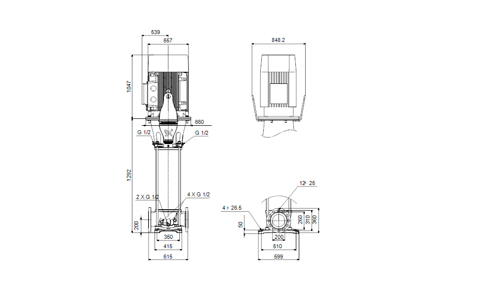 GRUNDFOS Kreiselpumpe CR 255-4-2 A-F-A-E-HQQE -Art. 92905933