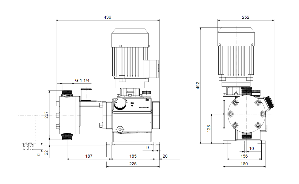 GRUNDFOS Mechanische Dosierpumpe DMH 213-10 B-SS/V/SS-X-E1A1A1XEMAG -Art. 99587821