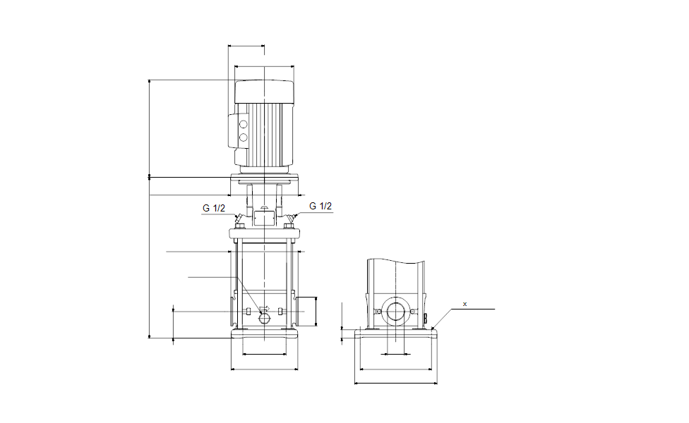 GRUNDFOS Mehrstufige Inlinepumpe CRNF 15-1 A-CA-A-E-HQQE -Art. 98415336