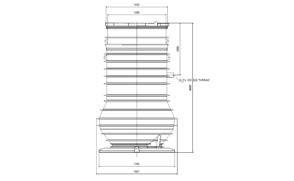 GRUNDFOS Pumpstationen  PS.R.17.40.D.GC.304.65.A65.DP/SL -Art. 97850444