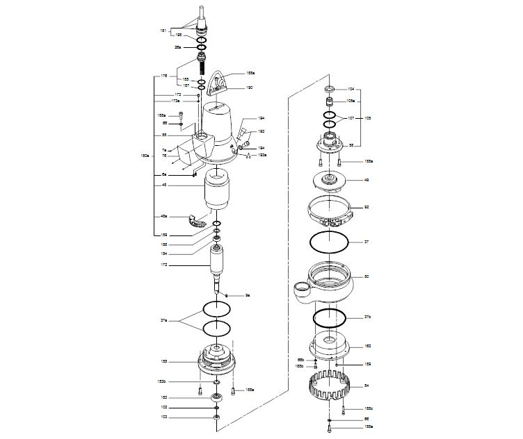GRUNDFOS Tauchmotorpumpe  DP10.50 .09.2.50B -Art. 96104204