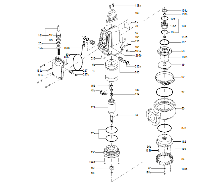GRUNDFOS Tauchmotorpumpe  DP10.65 .26.E.2.50B -Art. 96877506