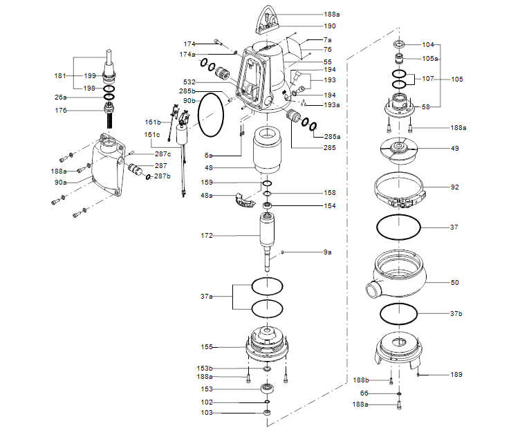 GRUNDFOS Tauchmotorpumpe  EF30.50 .09.E.2.1.502 -Art. 96877515