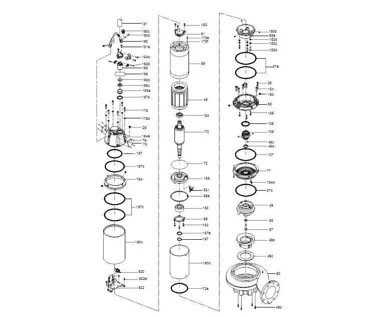 GRUNDFOS Tauchmotorpumpe  SE.100.265.2.52S.N.51D.A -Art. 99965378