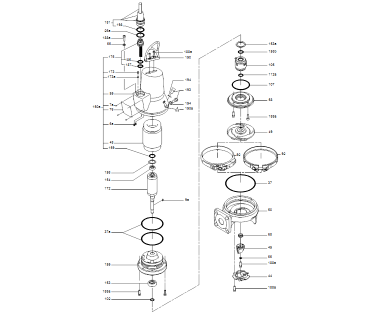 GRUNDFOS Tauchmotorpumpe  SEG.40.26.EX.2.50B -Art. 96075914