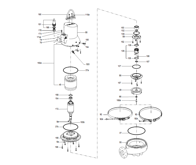 GRUNDFOS Tauchmotorpumpe  SLV.100.100.30.4.50D.C -Art. 98625967
