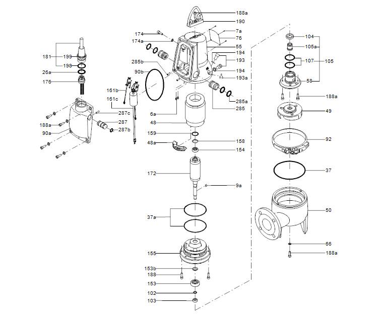 GRUNDFOS Tauchmotorpumpe  SLV.65.65 .09.E.2.50B -Art. 96878475