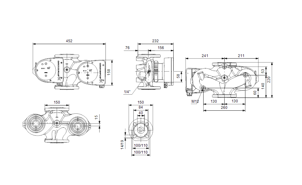 GRUNDFOS Umwälzpumpe MAGNA1 D 40-60 F -Art. 99221294