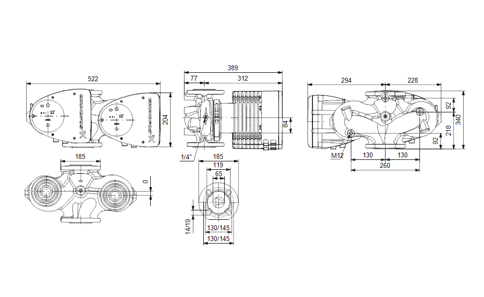 GRUNDFOS Umwälzpumpe MAGNA1 D 65-80 F -Art. 99221378