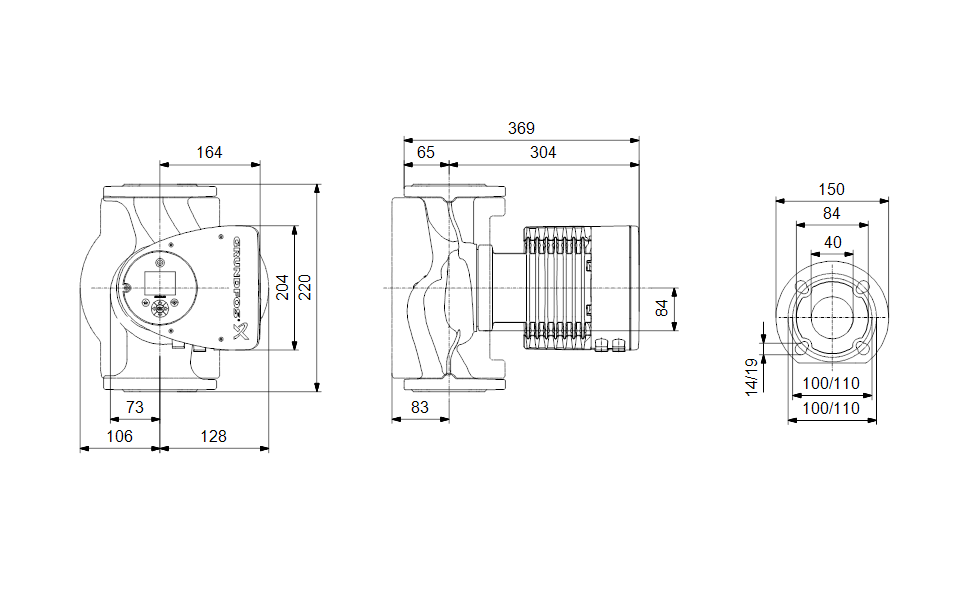 GRUNDFOS Umwälzpumpe MAGNA3 40-80 F N -Art. 97924729