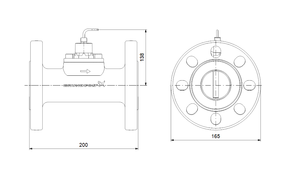 GRUNDFOS Vortex Durchflusssensor VFI/-3.2-64m/1/ C/M5.00-X/EG6/SG/32F/AC-1 -Art. 97686145