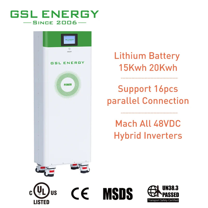 Shenzhen GSL Energy Co., Ltd. - Speicher - GSL 48V 20Kwh Lithium Ion Battery GSL-W-15K - Art. 20107