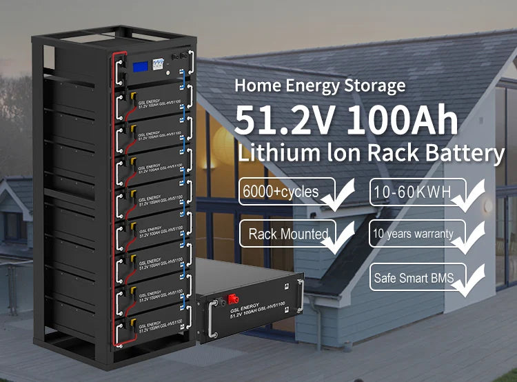 Shenzhen GSL Energy Co., Ltd. - Speicher - GSL ENERGY HV 204-614V LiFePO4 Battery GSL51200 - Art. 30509