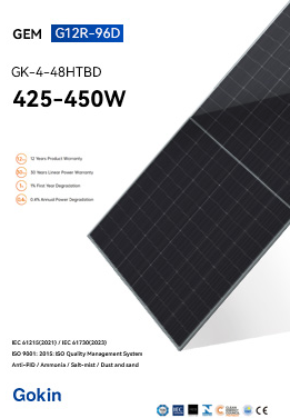 Gokin Solar Co., Ltd. - Solarmodul - Gem G12R-96D 425-450W GK-4-48HTBD-440M - Art. 225784