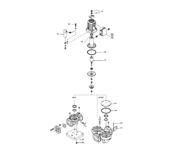 Grundfos UPS 50-60/2 F 280 | Baulänge 280 mm | PN 6/10 | 400-415 Volt