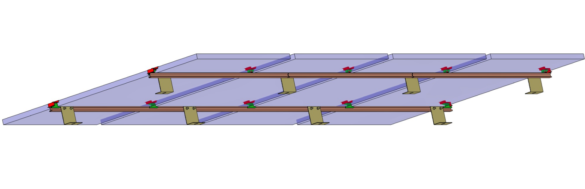 Techno FAB - Montagesysteme - HDG Structure for RCC Slope / Asbestos Roof HDG Structure for RCC Slope / Asbestos Roof - Art. 10546