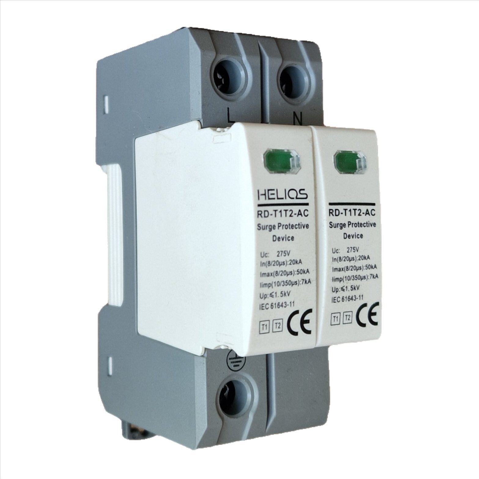 HELIOS AC-Überspannungsableiter 7 kA T1T2 2P