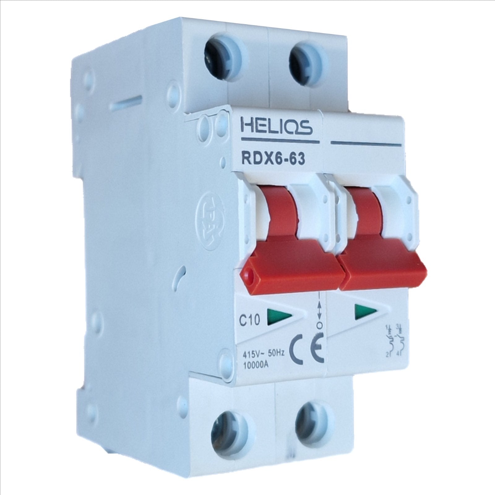 HELIOS AC MCB 10A 2P