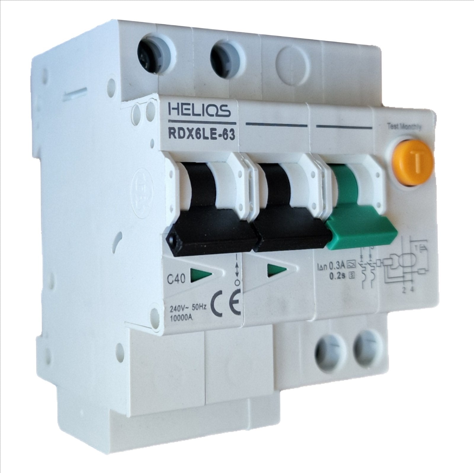 HELIOS RCD ADD ON 300m + MCB 2P 40A A+S