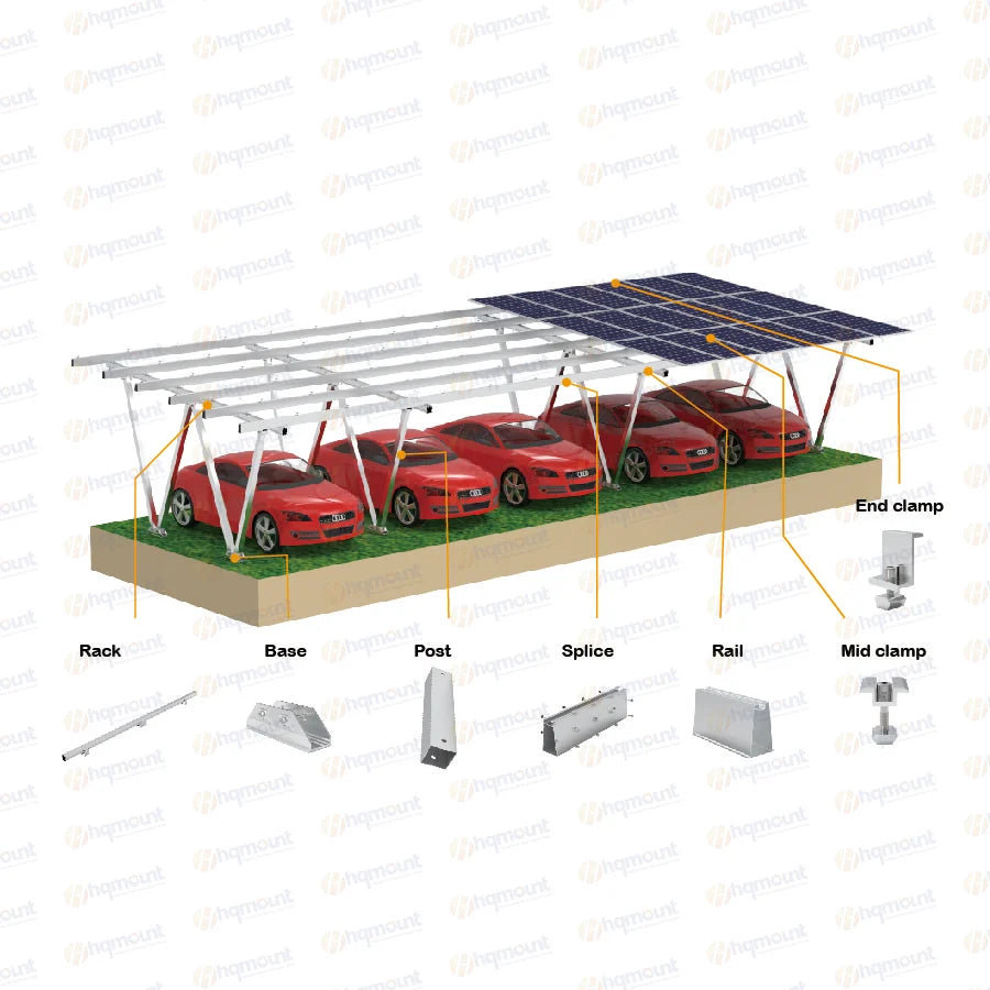 Xiamen HQ Mount Tech Co., Ltd - Montagesysteme - HQ-ASC01 Solar Carport System HQ-ASC01 - Art. 9430
