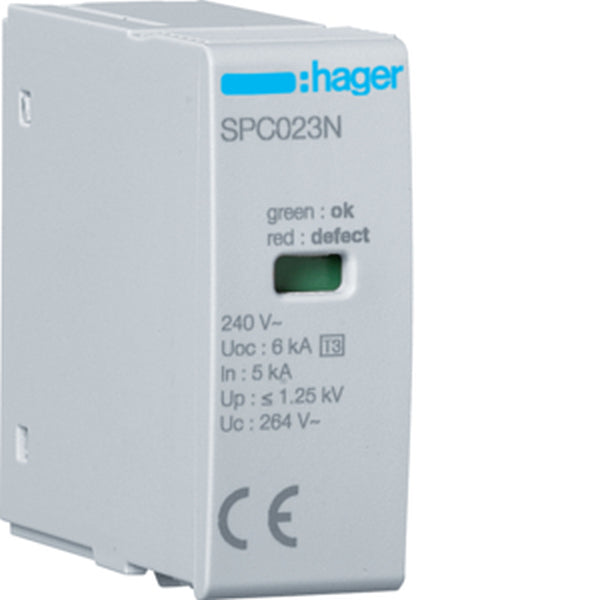 Hager Steckmodul SPC023N T3 1P Uc 264V In 5kA Uoc 6kV