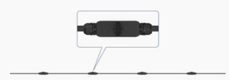 Hoymiles T-Connector AC für 3-Phasen-Mikro-Wechselrichter mit 3 Meter Kabel