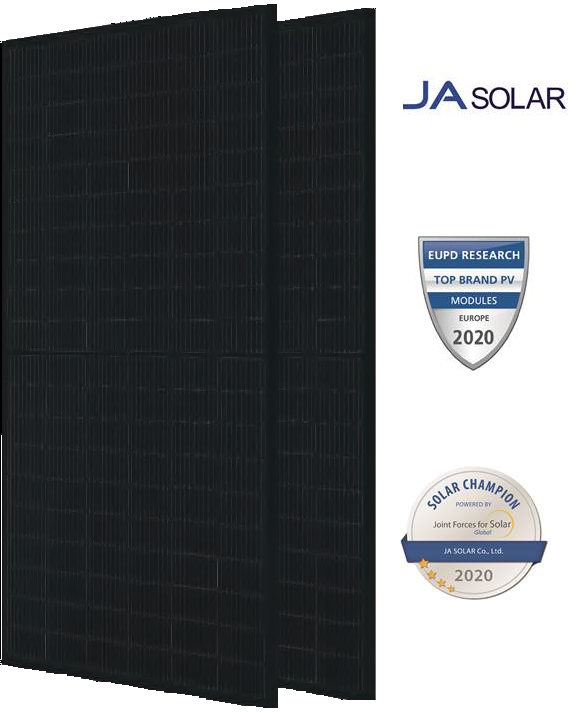 JA SOLAR Solarmodul JAM60S21-HC MONO 370W MR Vollschwarz