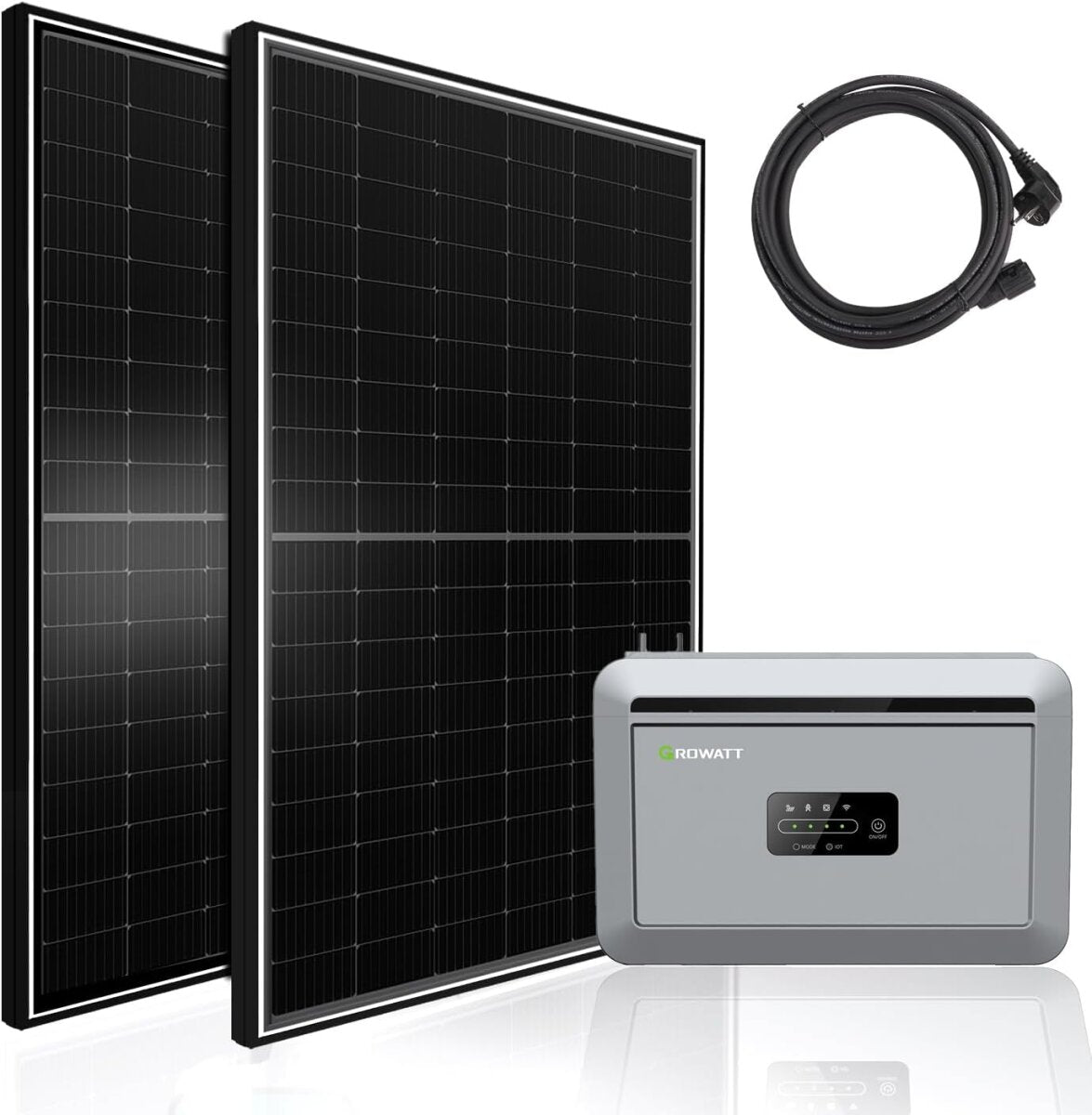 JA SOLAR + GROWATT Balkonkraftwerk 1170W Solaranlage Photovoltaik für Dach Haus Balkon