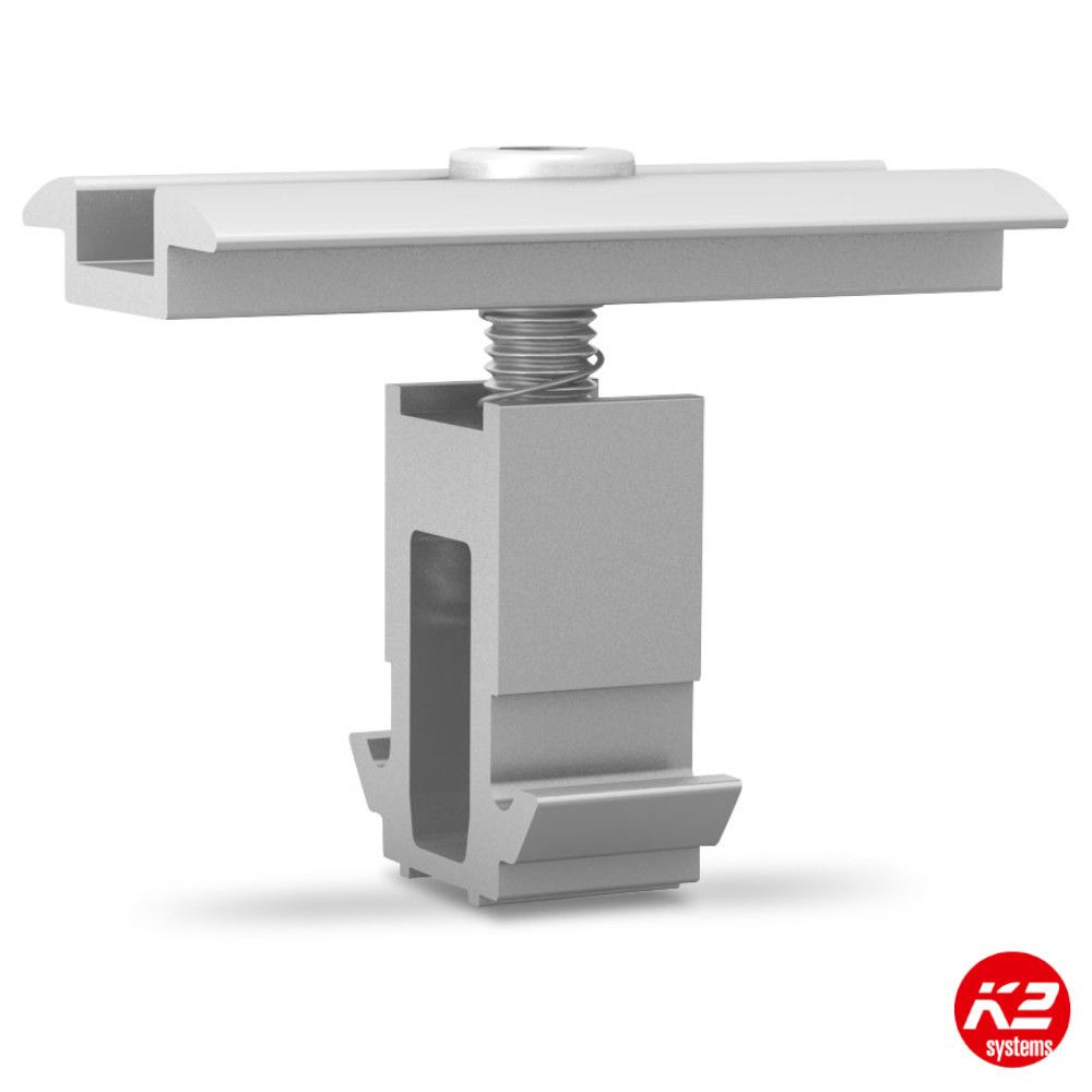 K2 Systems Mittelklemme für Trapezschiene Silber