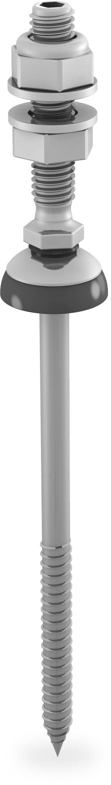K2 Systems Solarbefestiger 180 mm M10x50 mit Faserzementdichtung für Holzunterkonstruktion