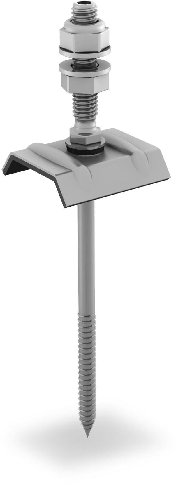 K2 Systems Solarbefestiger 130 mm M10x50 mit Kalotte für Holzunterkonstruktion