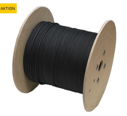 KBE Solarkabel 6,0 DB+ EN50618 BLACK 500M B-Ware Solarkabel erdverlegbar DB+ EN50618 6mm² schwarz