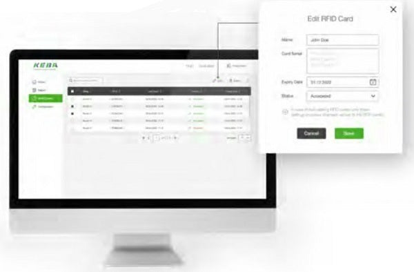 KEBA Software eMobility Lösung für Hotels/Unternehmen