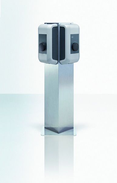 KEBA Standfuss Dreieck für 2 Wallboxen P30 Edelstahl