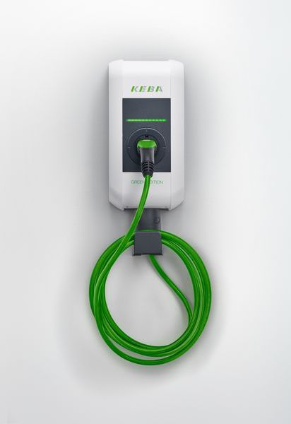 KEBA Ladestation Wallbox a-series EN Type2 3p 6m Cable 22kW